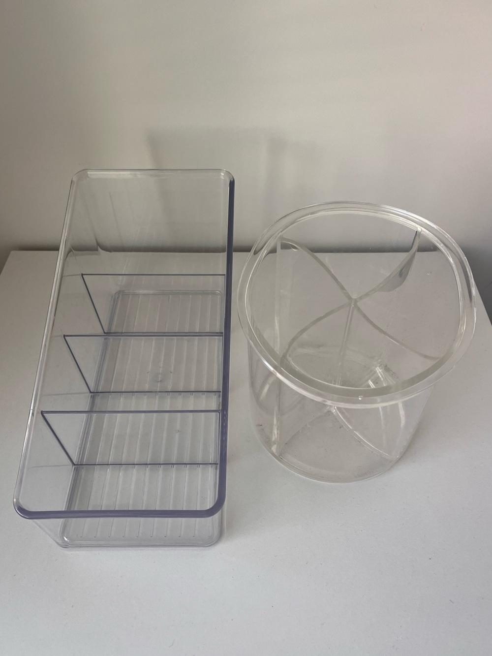 Clear Plastic Organizer Set - Multi-Compartment